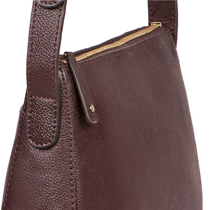 Melo 04 Brown Leather Shoulder Bag