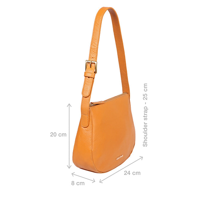 Melo 04 Yellow Leather Shoulder Bag