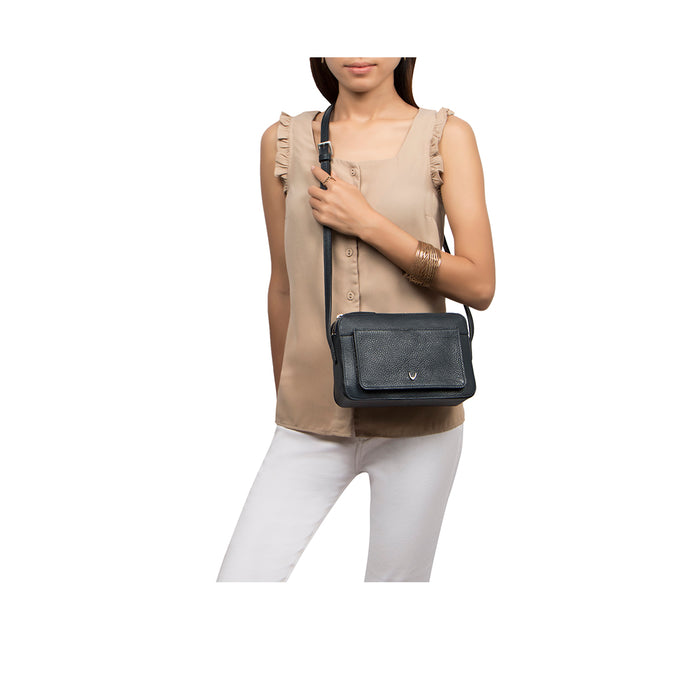 Melo 05 Blue Leather Crossbody