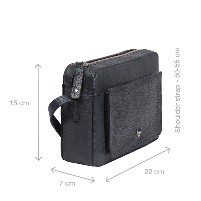 Melo 05 Blue Leather Crossbody