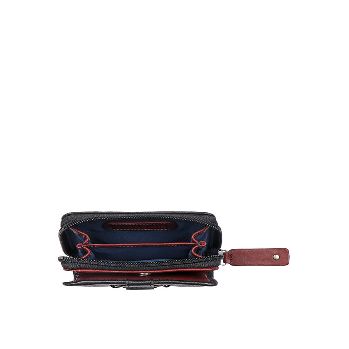 Mendoza W3 Black Leather Pocket Wallet