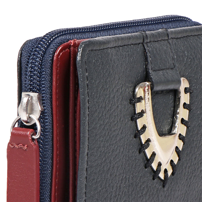 Mendoza W3 Blue Leather Pocket Wallet