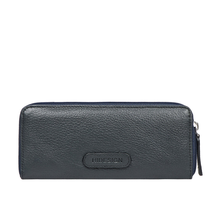 Mendoza W4 Blue Leather Zip Around Wallet
