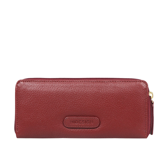 Mendoza W4 Red Leather Zip Around Wallet