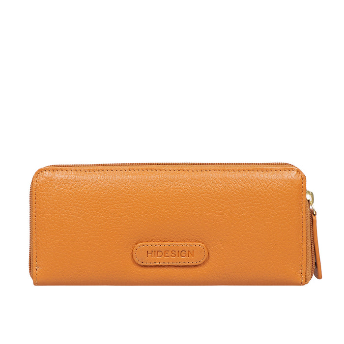 Mendoza W4 Yellow Leather Zip Around Wallet
