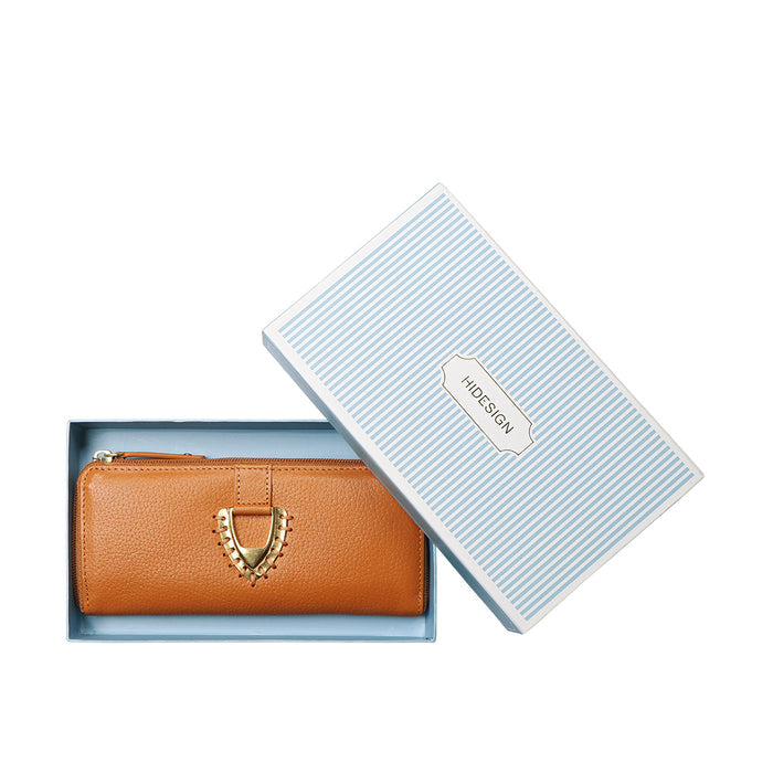 Mendoza W4 Yellow Leather Zip Around Wallet