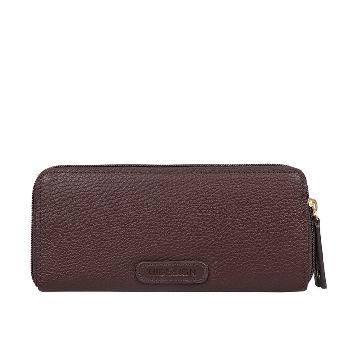 Mendoza W5 Brown Leather Double Zip Around Wallet