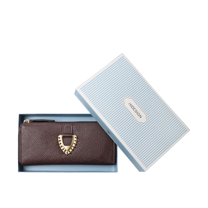 Mendoza W5 Brown Leather Double Zip Around Wallet