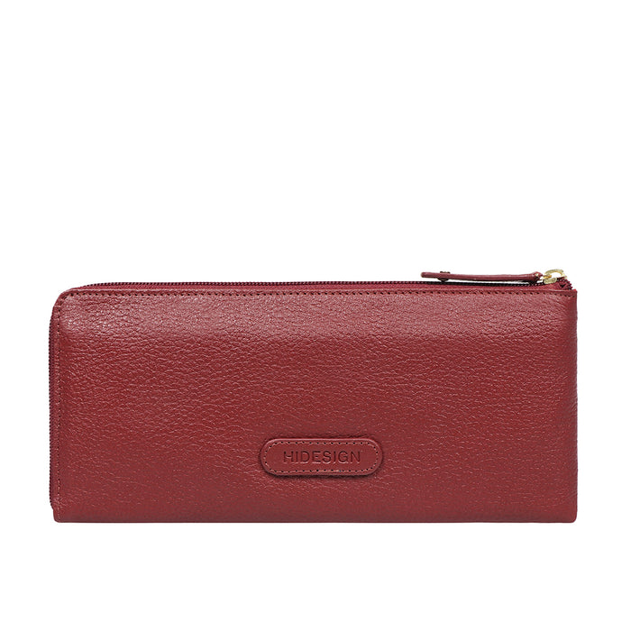 Mendoza W7 Red Leather Zip Around Wallet