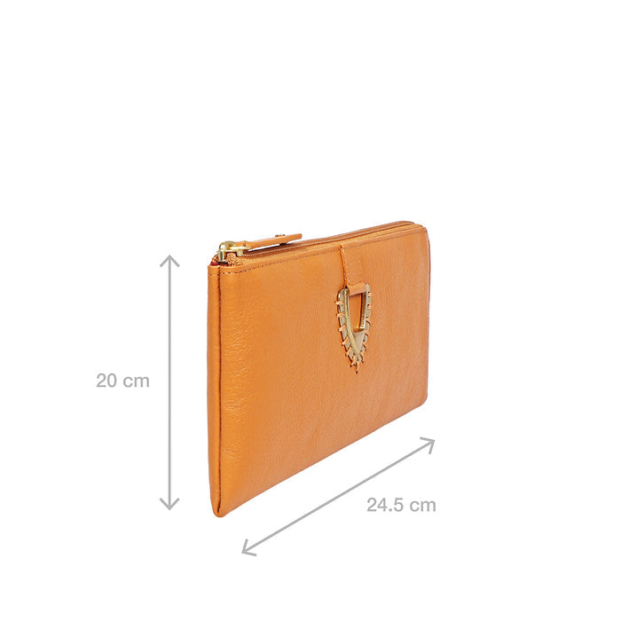Mendoza W7 Yellow Leather Zip Around Wallet