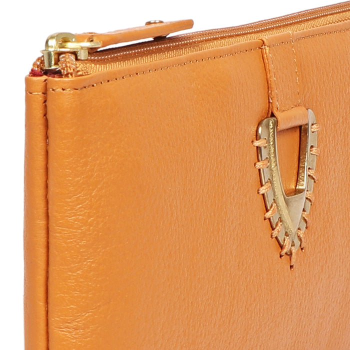 Mendoza W7 Yellow Leather Zip Around Wallet