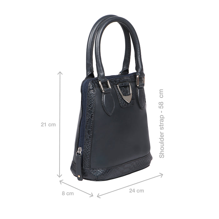 Meredith 02 Blue Leather Crossbody