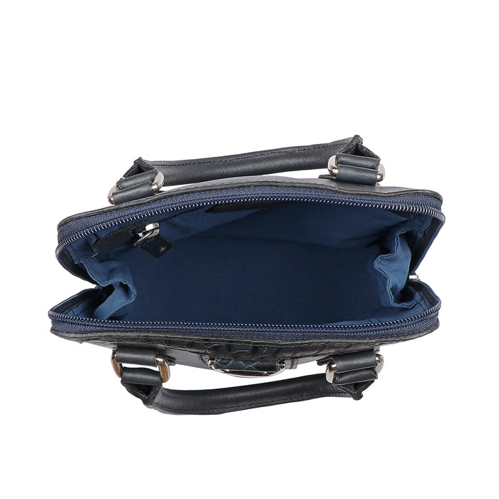 Meredith 02 Blue Leather Crossbody