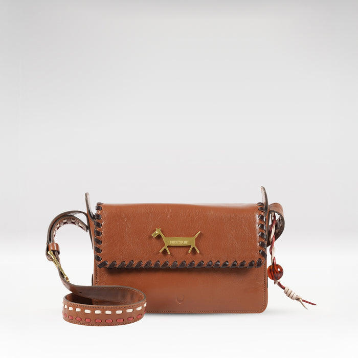 Merida 01 Tan Leather Shoulder Bag