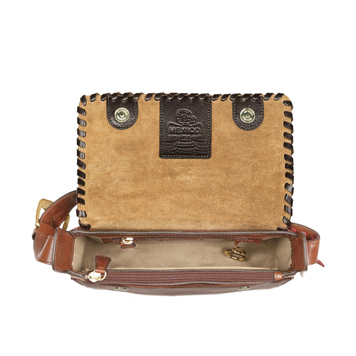 Merida 01 Tan Leather Shoulder Bag