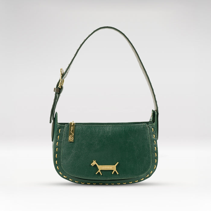 Merida 02 Green Leather Shoulder Bag