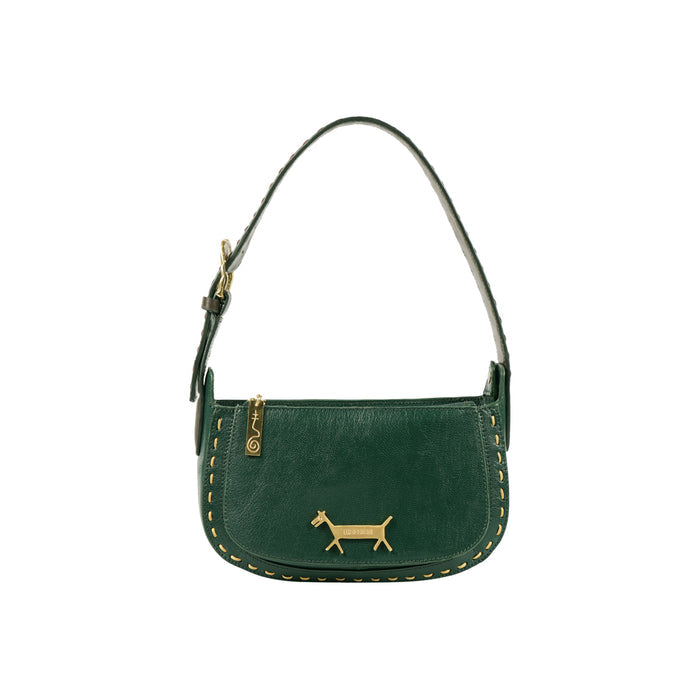 Merida 02 Green Leather Shoulder Bag