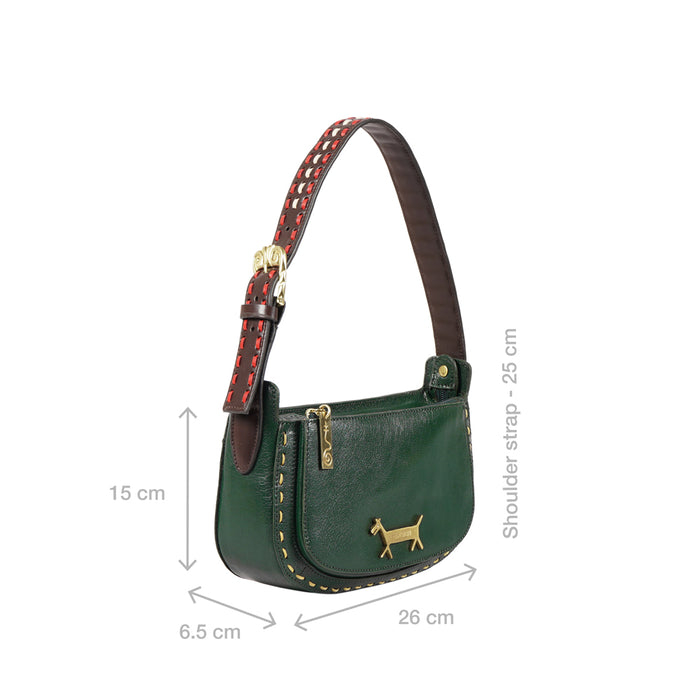 Merida 02 Green Leather Shoulder Bag