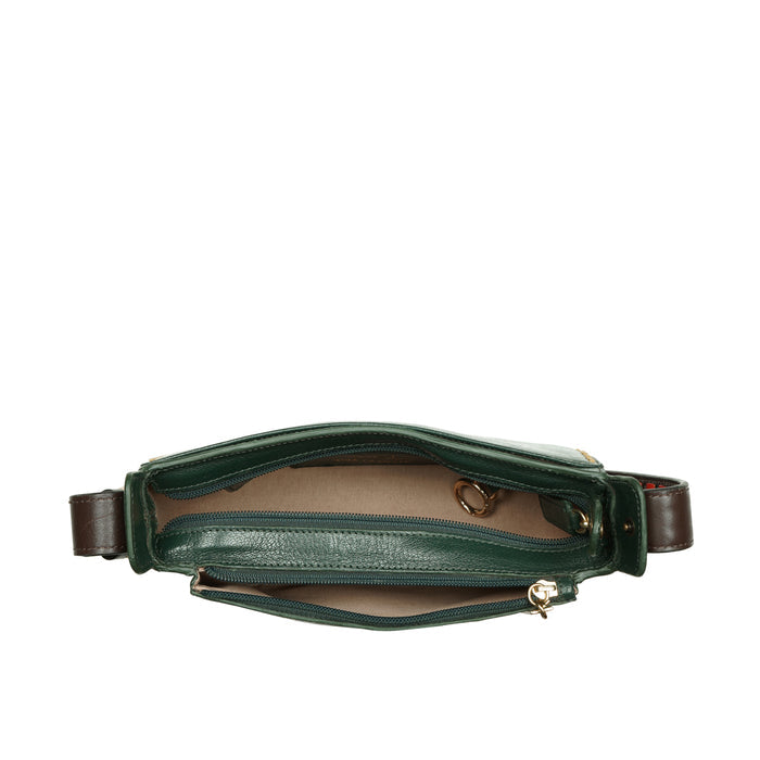 Merida 02 Green Leather Shoulder Bag