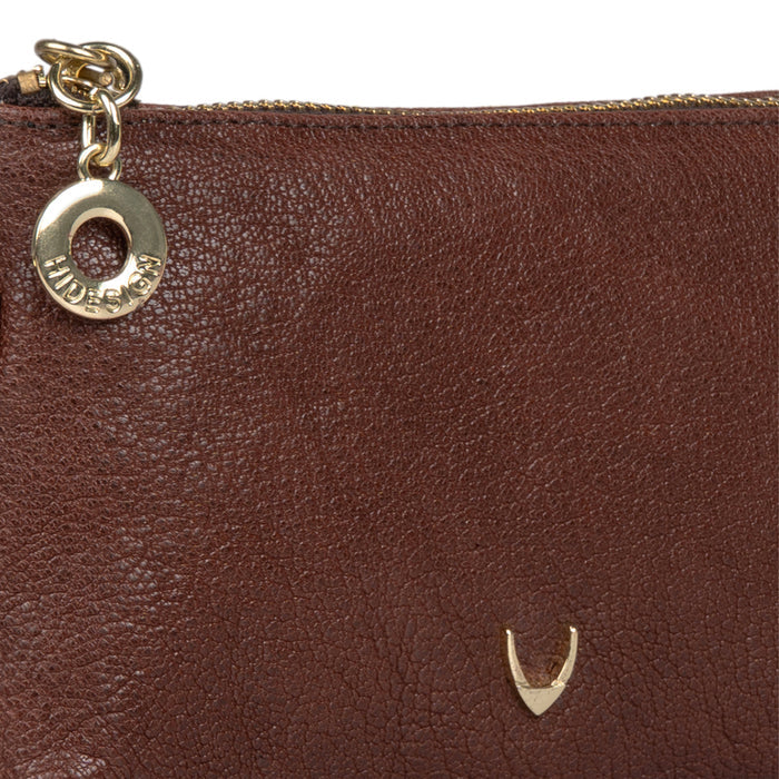Merry Brown Leather Wrist Pouch