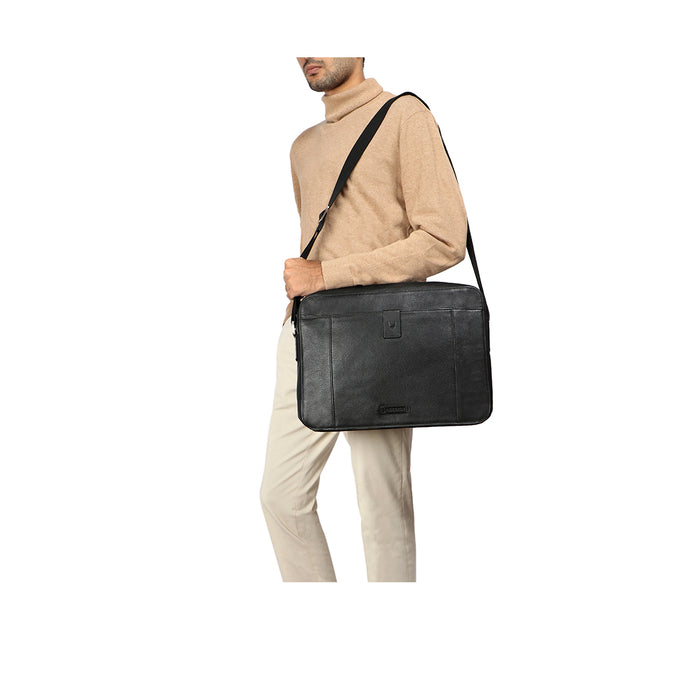 Messi 01 Sb Black Leather  Crossbody