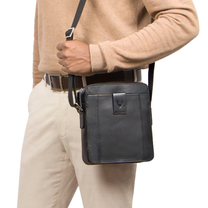 Messi 02 Sb Black Leather  Crossbody