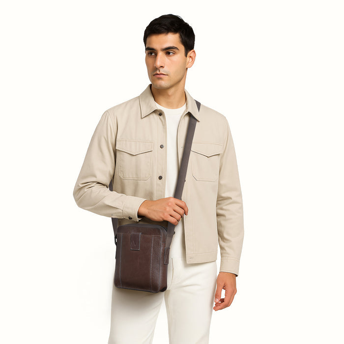 Messi 02 Sb Brown Leather  Crossbody
