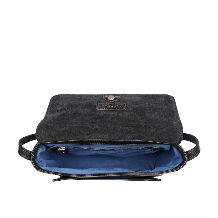 Meudoza 02 Black Leather Crossbody