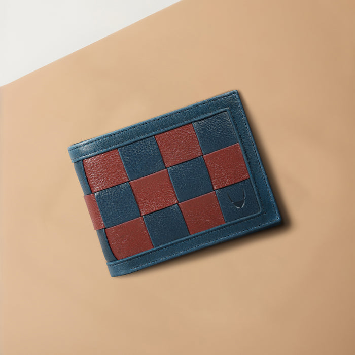 Mezcal W2 Blue Leather Bi-Fold Wallet
