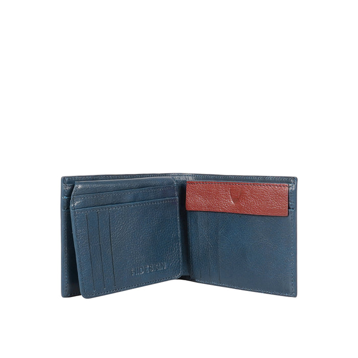 Mezcal W2 Blue Leather Bi-Fold Wallet