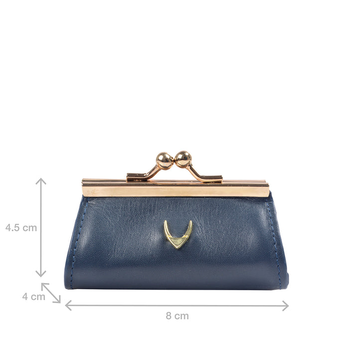 Mia Blue Leather Coin Pouch