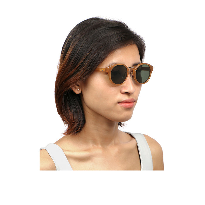 Miami Women's Brown Round Sunglasses