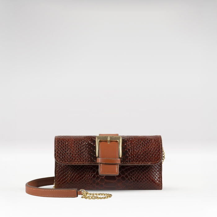 Mila 04 Brown Leather Sling Wallet
