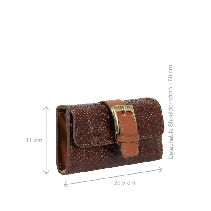 Mila 04 Brown Leather Sling Wallet