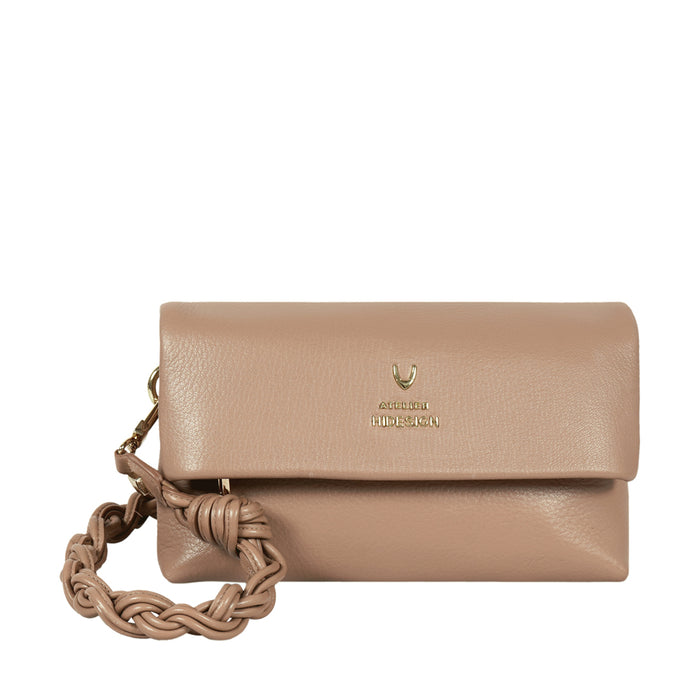 Milos-01 Nude Leather Shoulder Bag