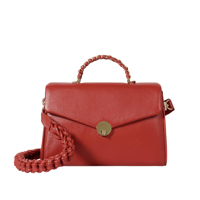 Milos-02 Red Leather Shoulder Bag