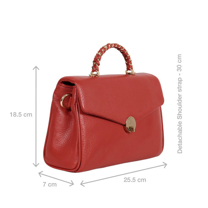 Milos-02 Red Leather Shoulder Bag