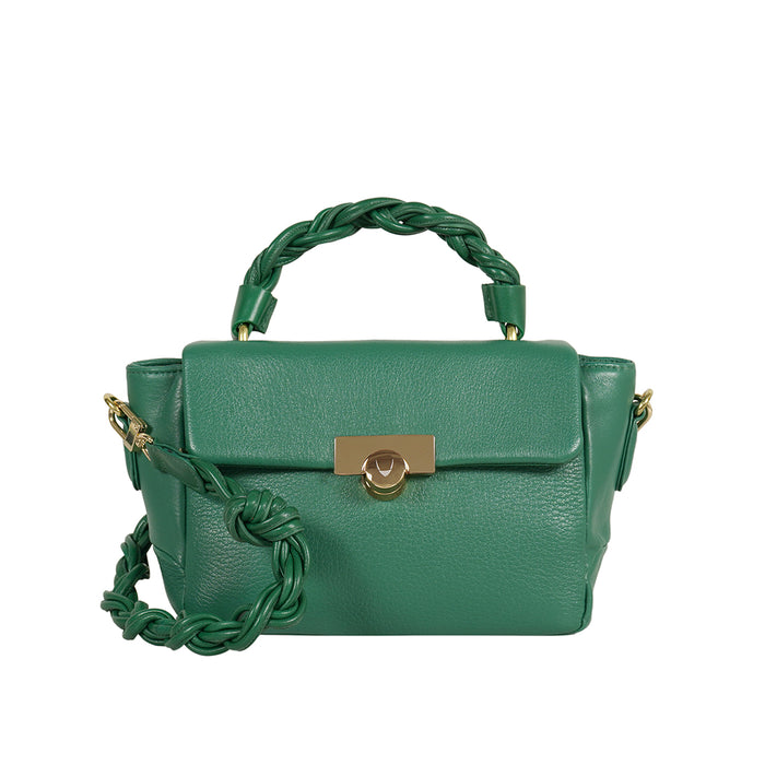 Milos-04 Green Leather Shoulder Bag
