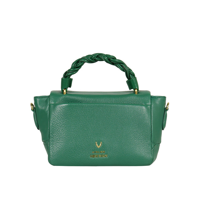 Milos-04 Green Leather Shoulder Bag