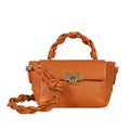 Milos-04 Orange Leather Shoulder Bag