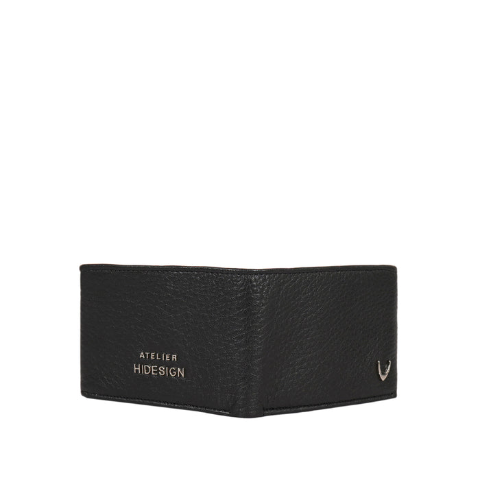 Milos W2 Black Leather Bi-Fold Wallet
