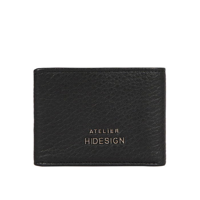 Milos W2 Black Leather Bi-Fold Wallet