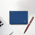 Milos W2 Blue Leather Bi-Fold Wallet