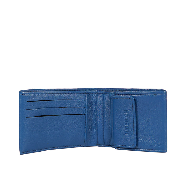Milos W2 Blue Leather Bi-Fold Wallet
