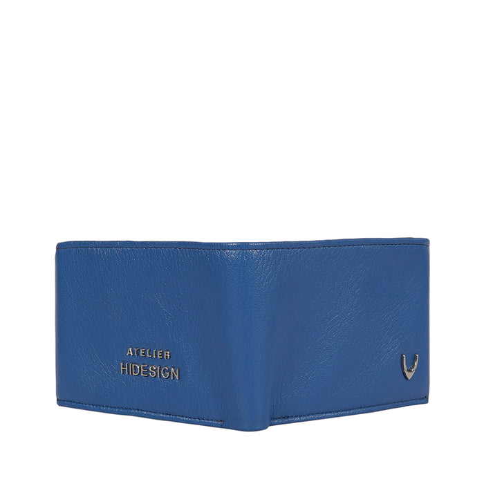 Milos W2 Blue Leather Bi-Fold Wallet