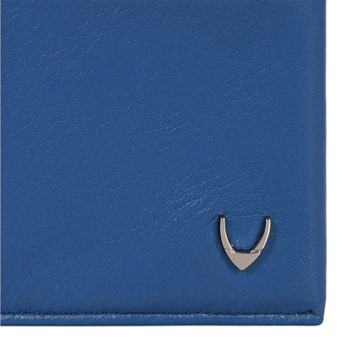 Milos W2 Blue Leather Bi-Fold Wallet