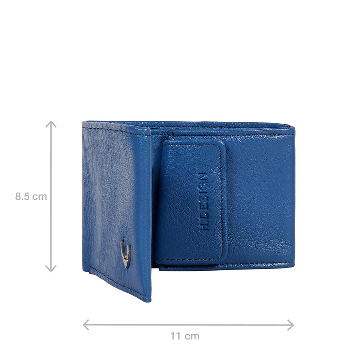 Milos W2 Blue Leather Bi-Fold Wallet
