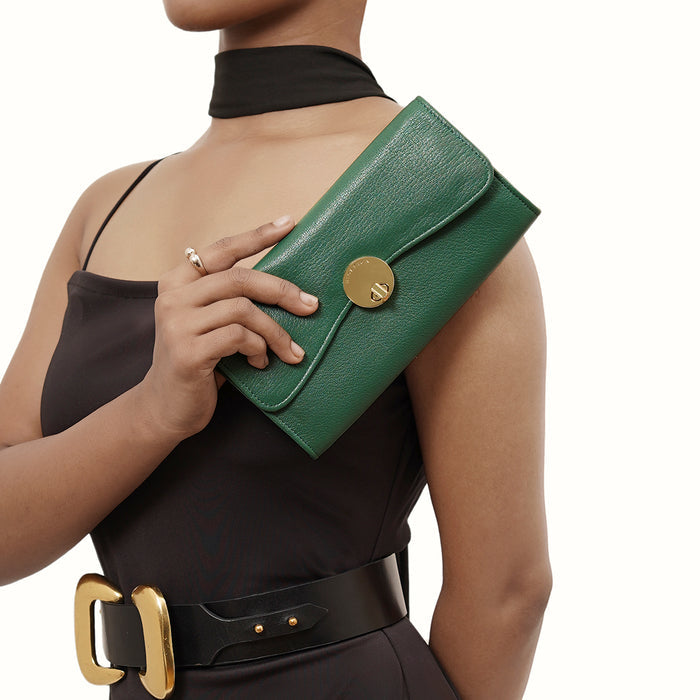 Milos W3 Green Leather Bi-Fold Wallet