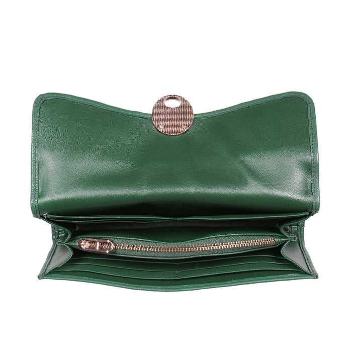 Milos W3 Green Leather Bi-Fold Wallet
