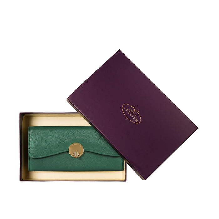 Milos W3 Green Leather Bi-Fold Wallet